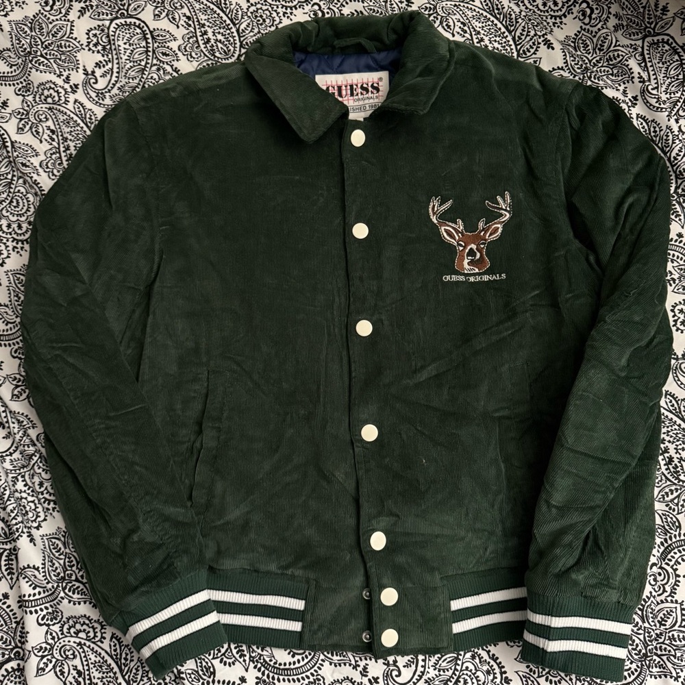 GUESS Green Original Varsity Men's Jacket